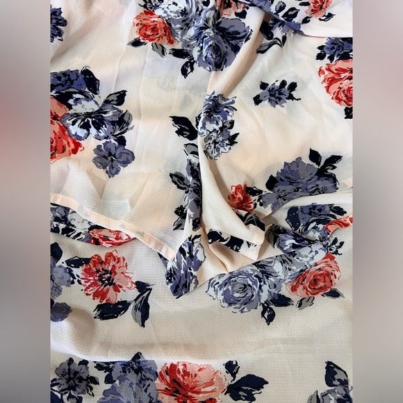 Candie’s Floral Faux Wrap Maxi Romper Dress – Size L - Picture 6 of 6